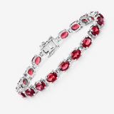 Natural Garnet Tennis Bracelet