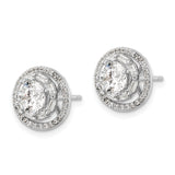 Cubic Zirconia Stud Jacket Earrings