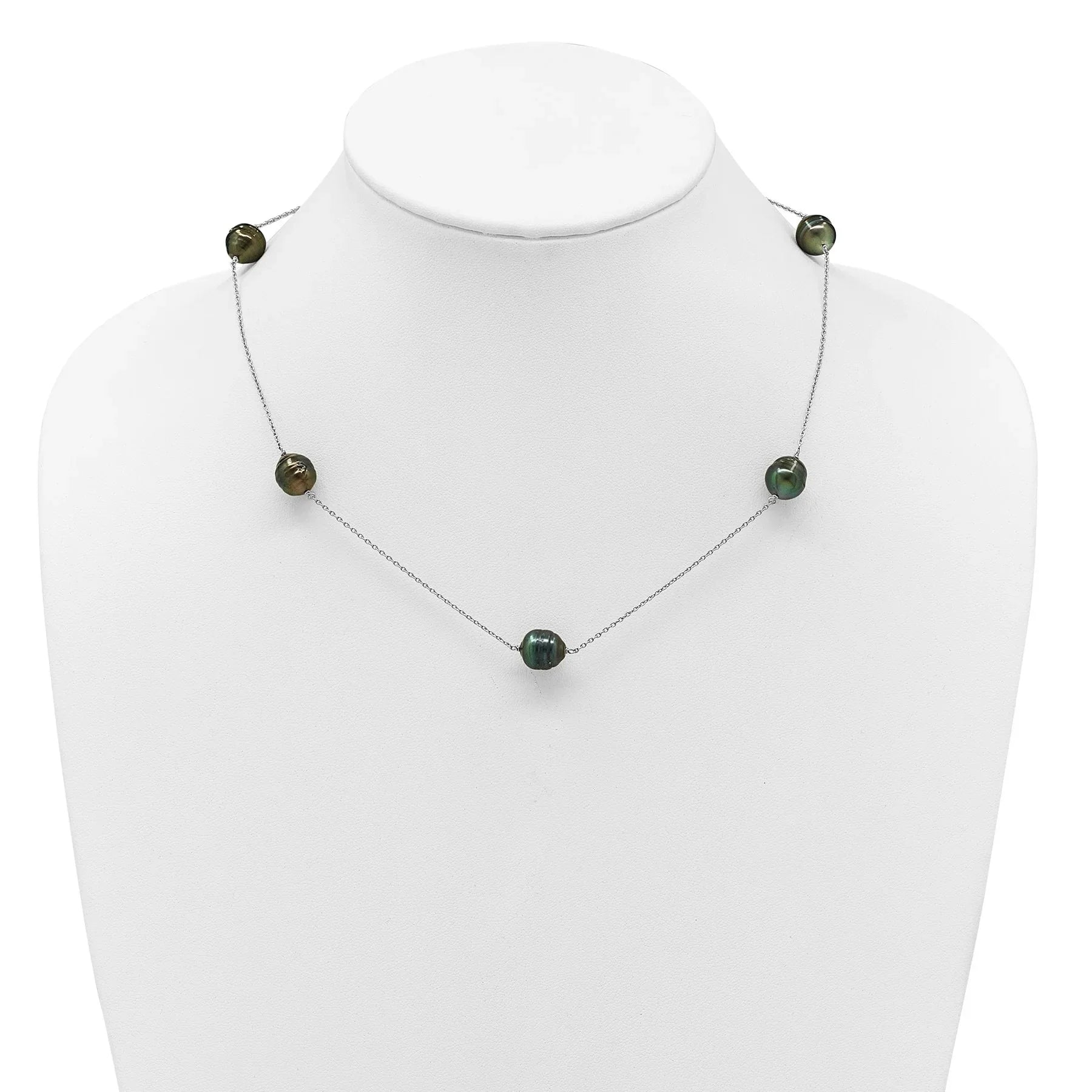 Black Tahitian Pearl By The Yard Necklace