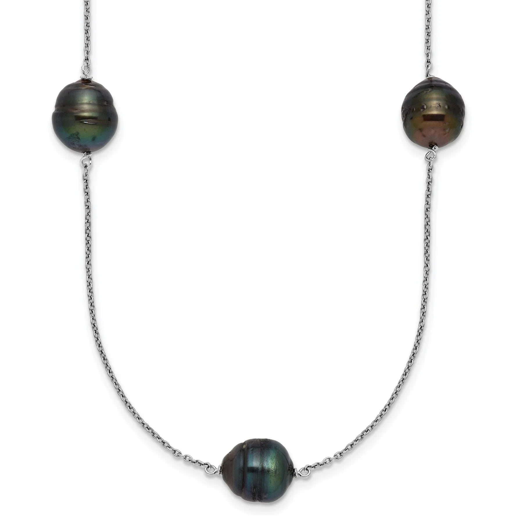 Black Tahitian Pearl By The Yard Necklace