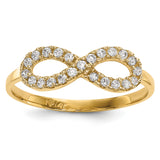 14k Cubic Zirconia Infinity Symbol Ring