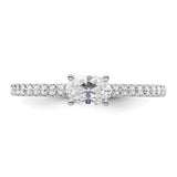 Lab Grown Diamond East-West Oval Engagement Ring