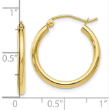 10K Gold Hinged Hoop Earrings