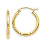 10K Gold Hinged Hoop Earrings