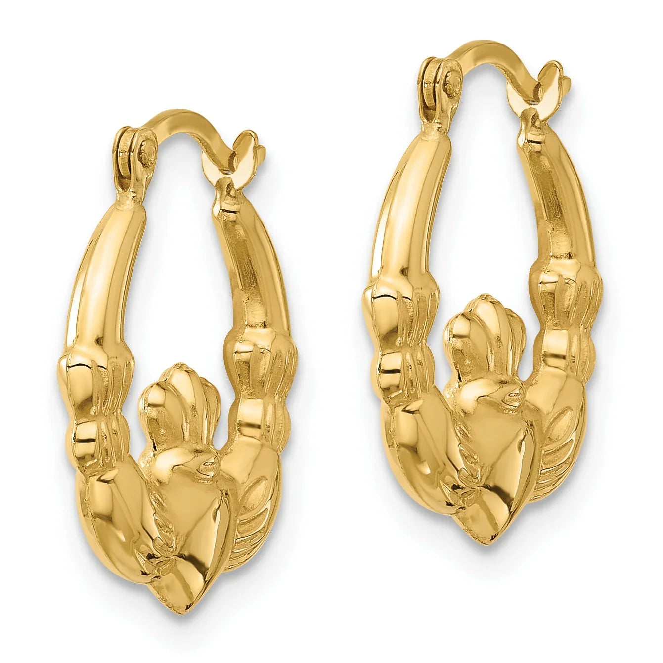 14k Claddagh Hoop Earrings Fine Color Jewels best first mothers day gift, claddagh earrings, claddagh earrings hoops, claddagh hoop earrings, first mothers day gift ideas, first mothers day gift ideas from husband, first time mothers day gifts, gold claddagh earrings, gold claddagh hoop earrings, gold Jewelry, irish claddagh earrings, large claddagh hoop earrings, Mother's Day Gift Ideas for Wife from Husband, mother's day gifts for first time moms, Mother's Day Gifts from Husband, QG