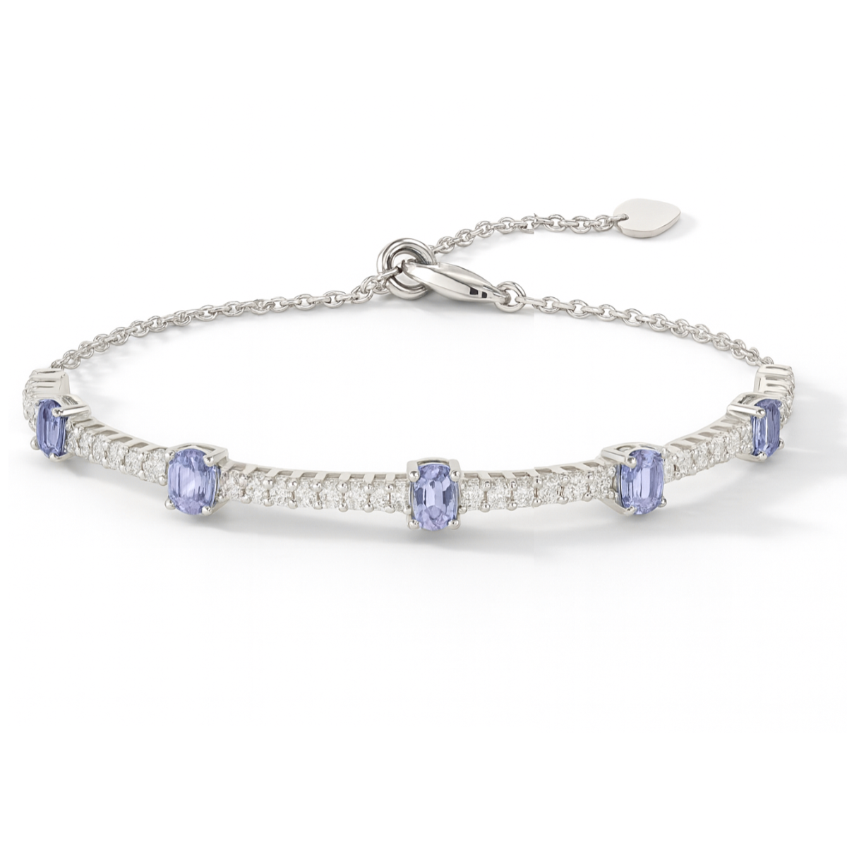 Bracelet ajustable en tanzanite