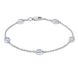 Genuine Blue Topaz By The Yard Bracelet