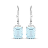 Blue Topaz Dangle Earrings