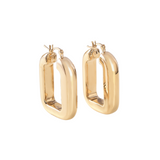 18K Gold Vermeil  Rectangular Hoop Earrings