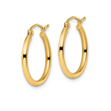 10K Gold Hinged Hoop Earrings