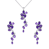 Natural Amethyst Leaf Jewelry Set Fine Color Jewels Amethyst Pendant Necklace, Amethyst Jewelry, Amethyst Necklace and Earrings Set, Amethyst Solitaire Necklace, Amethyst Stud Earrings, best gift for girls, best gift for women, dla-dm-discount-all-154898, February Birthstone Jewelry, gift for her, Gift for Mom, gift for women, gift from daughter, Healing Gemstone Pendant, Natural Amethyst Jewelry Set, Purple Gemstone Jewelry, Sterling Silver Amethyst Jewelry, Valentine's Day gift