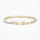 Silver Blue Topaz Bracelet