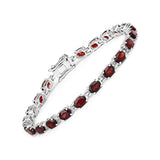 Natural Red Garnet Tennis Bracelet