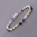 Genuine Multi Stones Tennis Bracelet