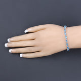 Genuine Swiss Blue Topaz Tennis Bracelet