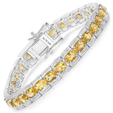 Genuine Yellow Citrine Tennis Bracelet