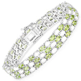 Genuine Opal and Peridot Tennis Bracelet