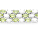 Genuine Opal and Peridot Tennis Bracelet