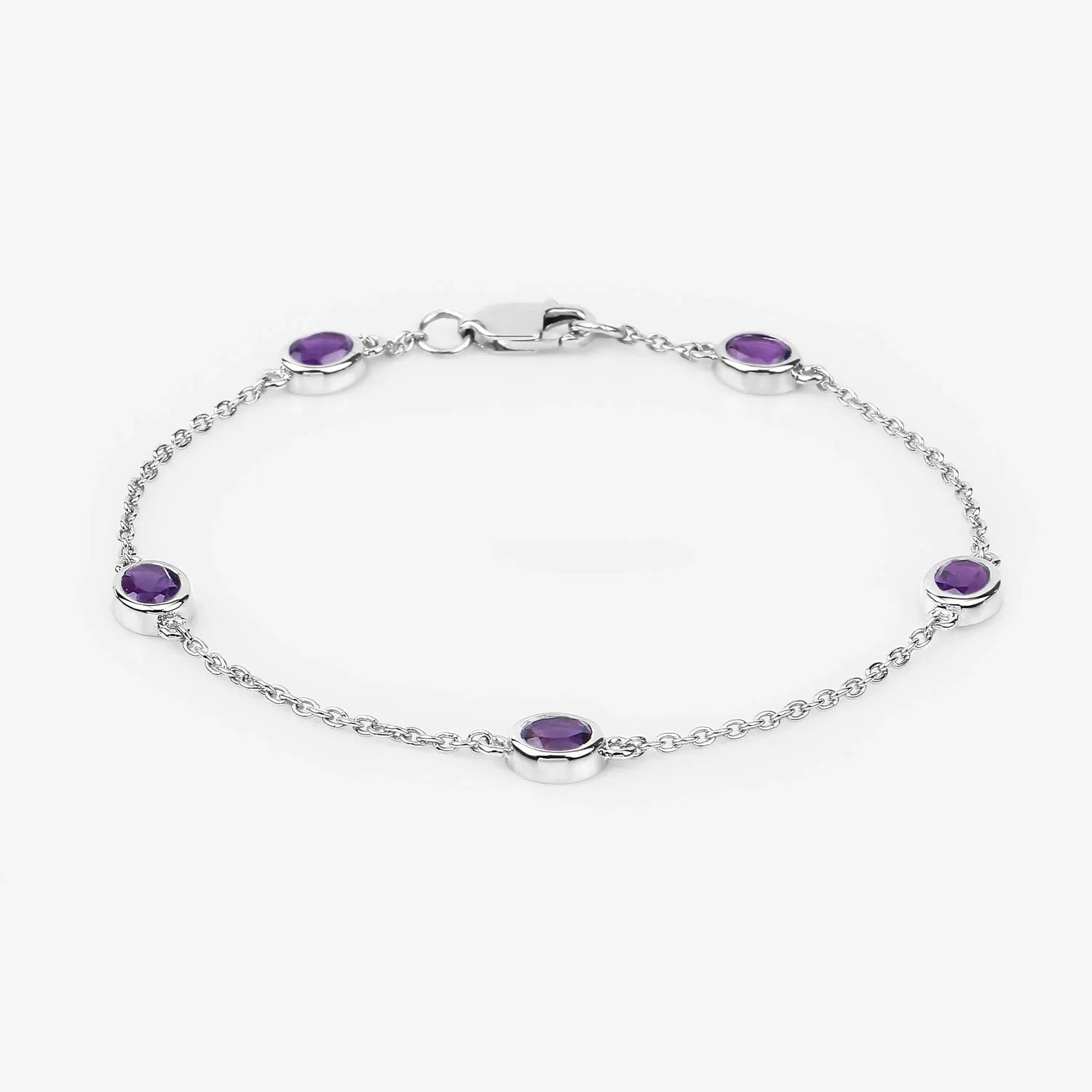 Genuine Purple Amethyst By The Yard Bracelet