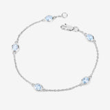 Genuine Blue Topaz By The Yard Bracelet