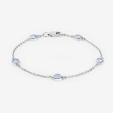 Genuine Blue Topaz By The Yard Bracelet