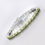 Genuine Green Peridot Tennis Bracelet