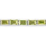 Genuine Green Peridot Tennis Bracelet