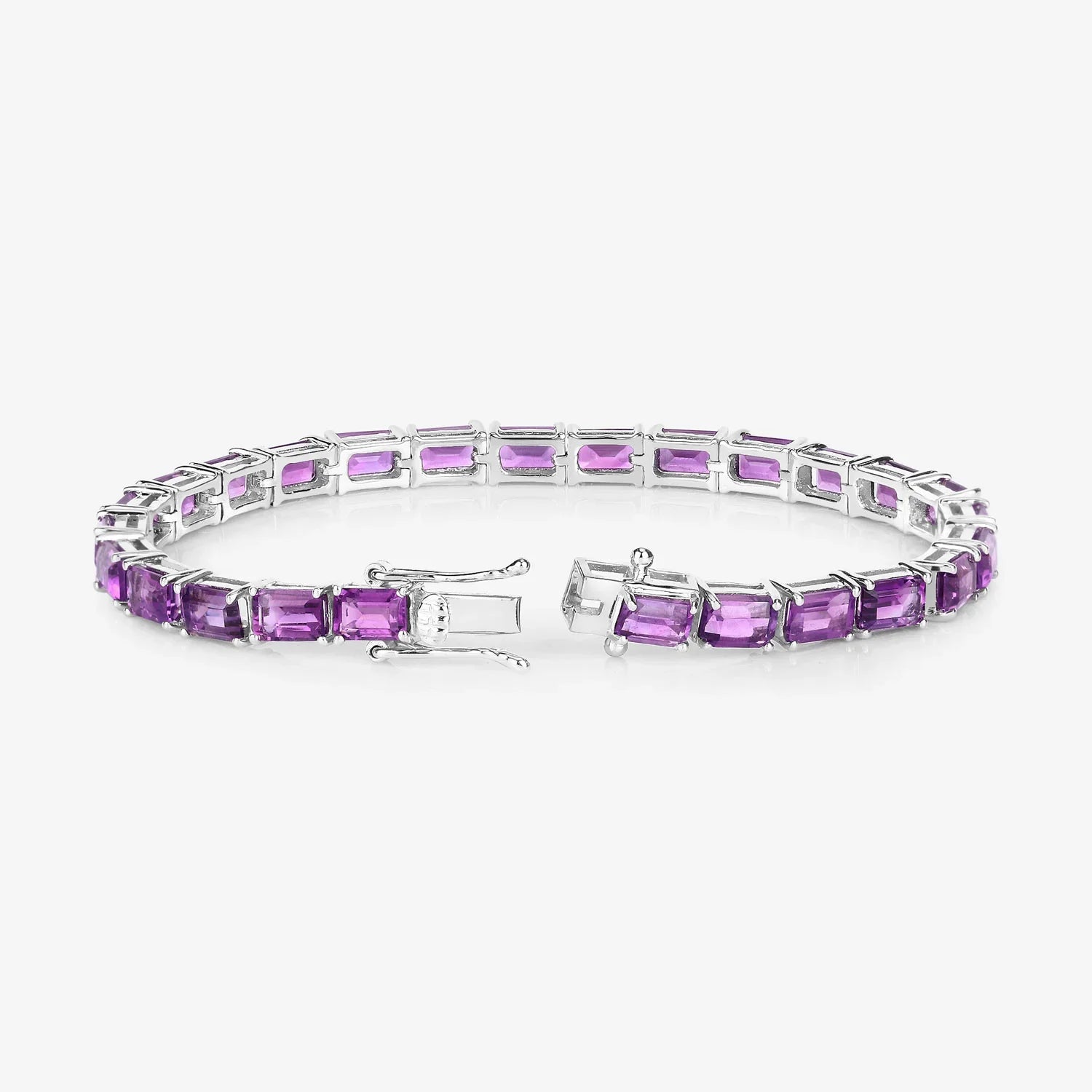 Genuine Purple Amethyst Tennis Bracelet