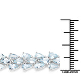 Genuine Aquamarine Tennis Bracelet