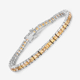 Genuine Yellow Citrine Tennis Bracelet