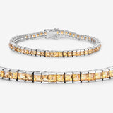 Genuine Yellow Citrine Tennis Bracelet