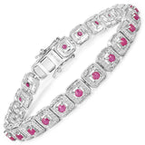 Genuine Johnson Pink Ruby Tennis Bracelet