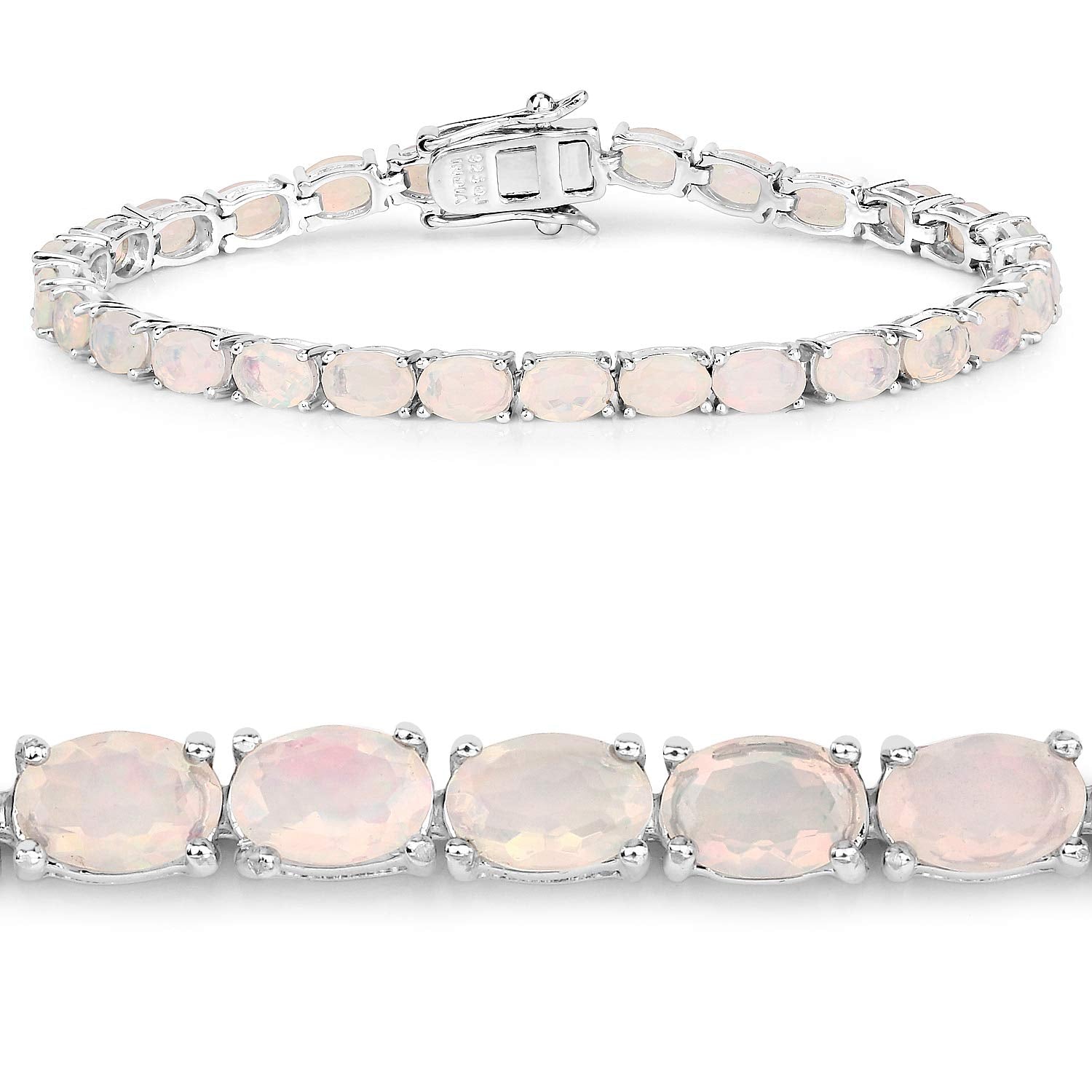 Ethiopian Opal Tennis Bracelet Silver Fine Color Jewels