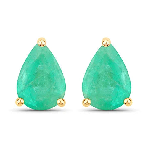 Genuine Zambian 10k Gold Teardrop Earrings Stud