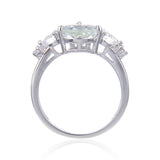 Green Amethyst Ring Cocktail Ring