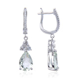 Green Amethyst Drop Earrings