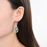 Green Amethyst Teardrop Dangling Earrings