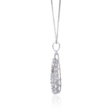 Green Amethyst Teardrop Pendant Necklace