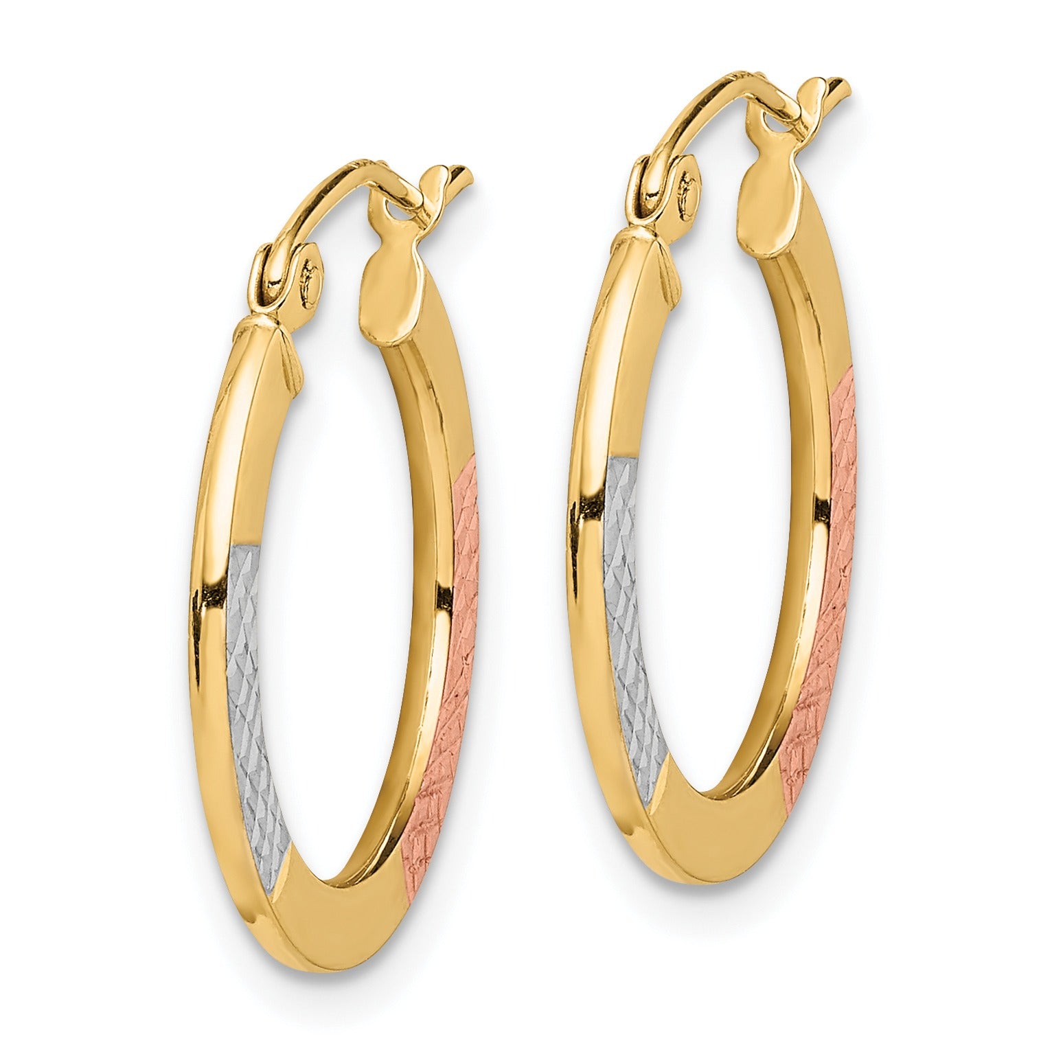 10K Gold Round Hoop Earrings