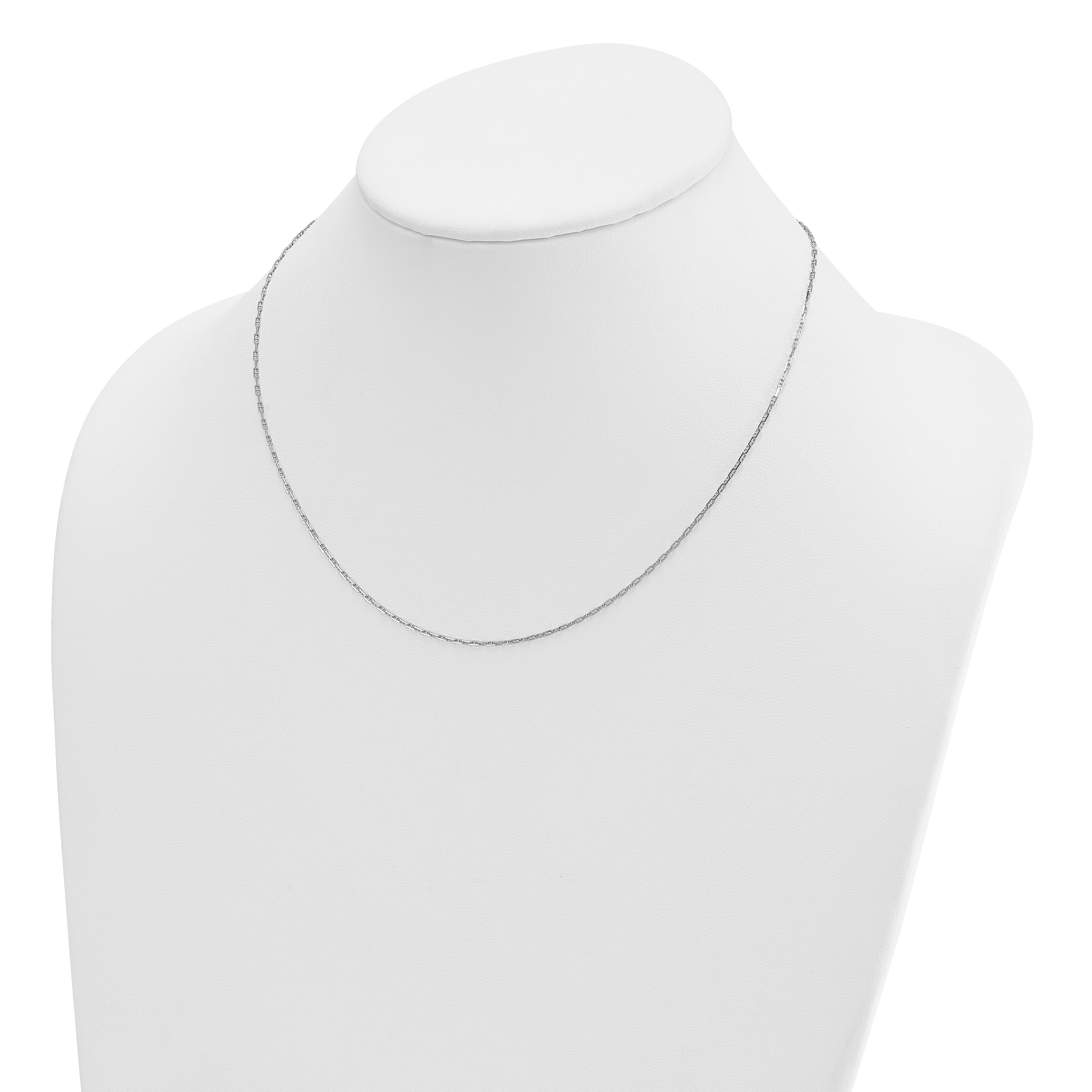 1.3 mm 14K Gold Polished Anchor 18 Inch Chain