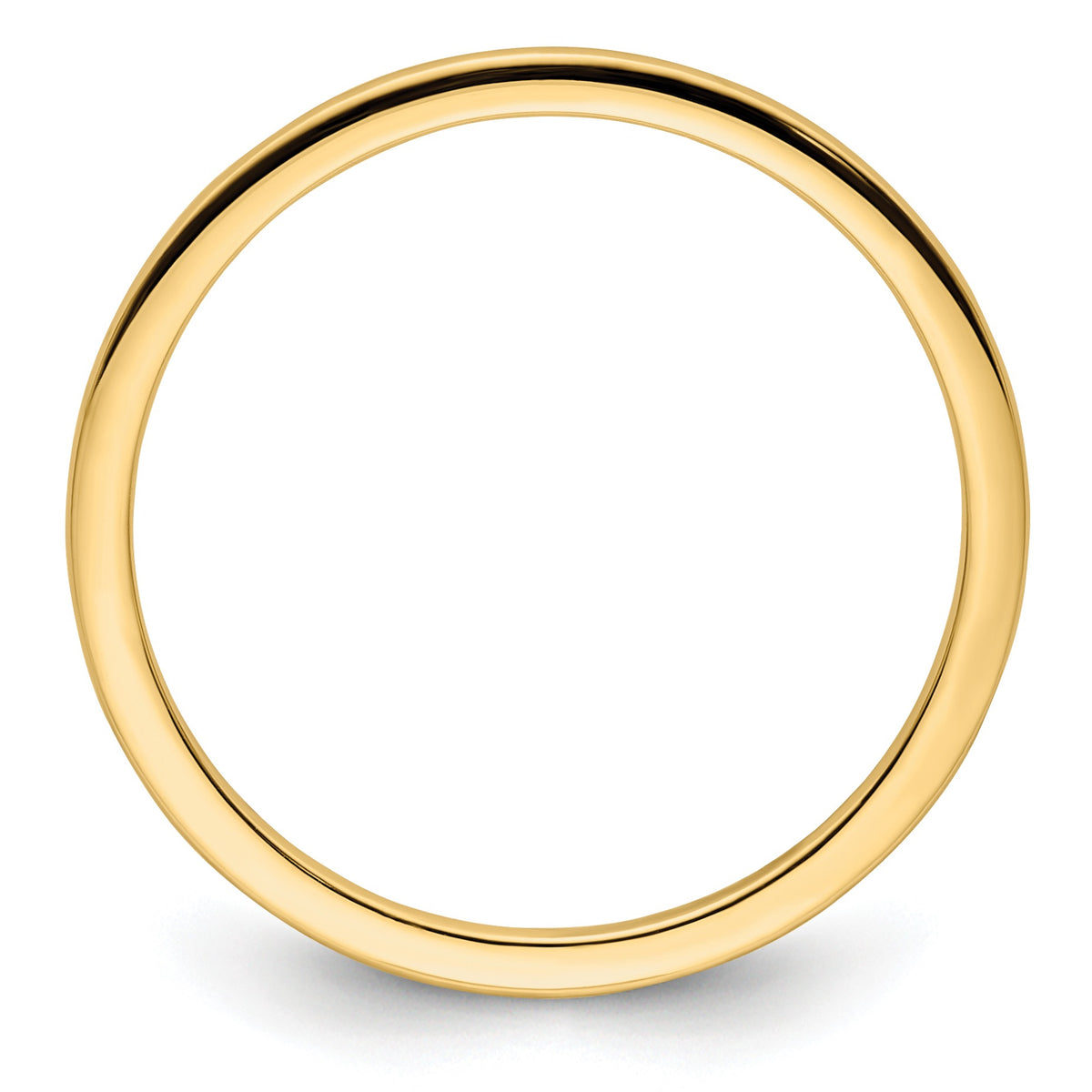 10K Yellow Gold 1.2mm Half Round Polished Stackable Band