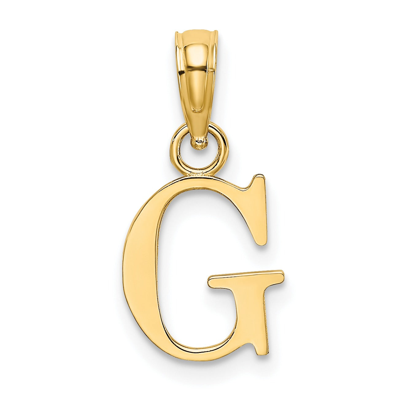 14k Gold Block Initial Letter Pendants Fine Color Jewels