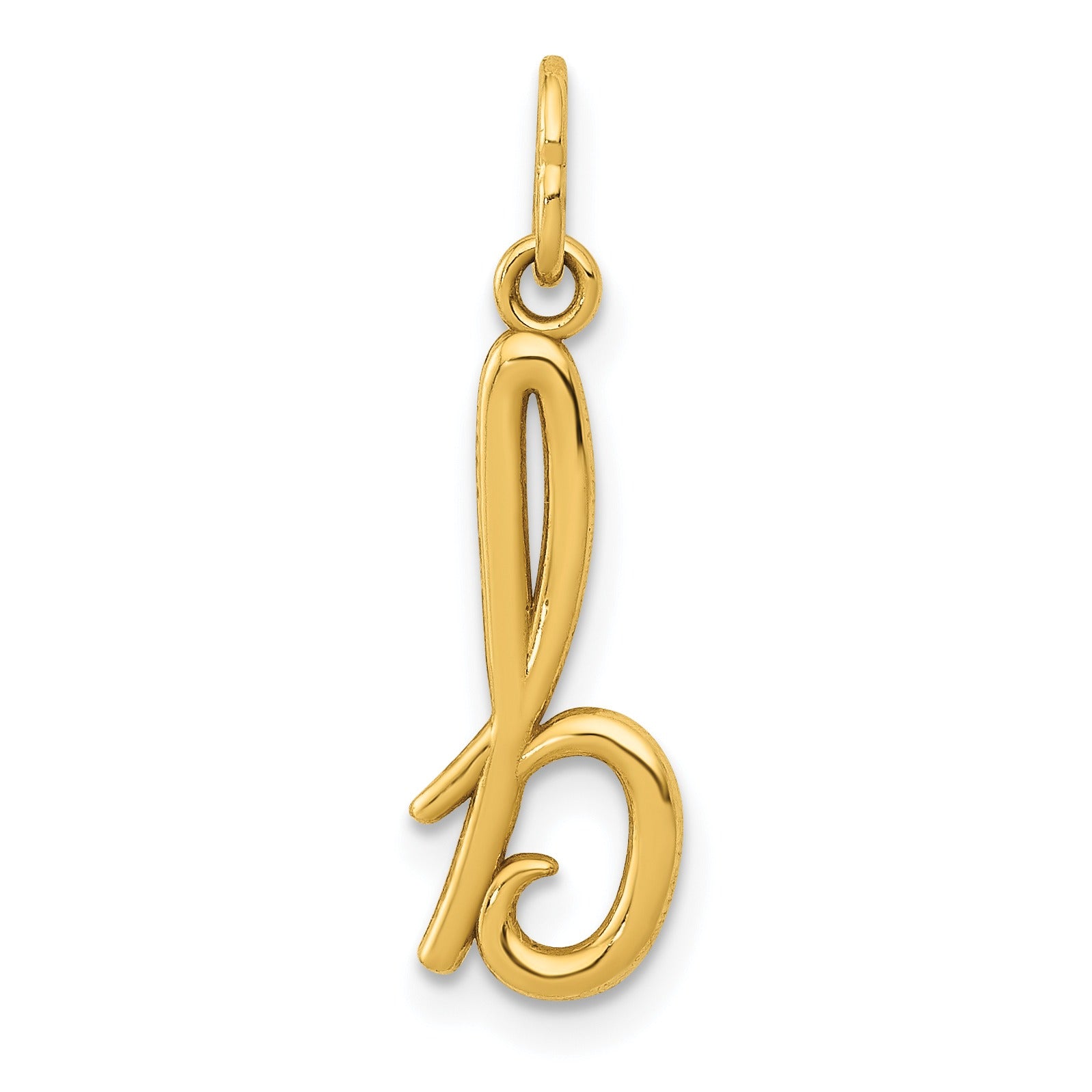 14k Yellow Gold Letter Initial Charm Pendant Fine Color Jewels