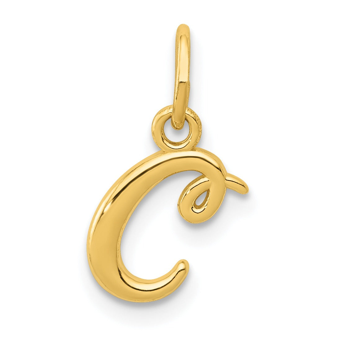 14k Yellow Gold Letter Initial Charm Pendant Fine Color Jewels