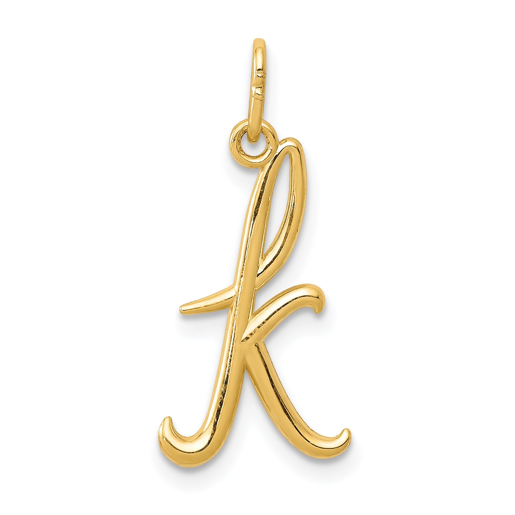 14k Yellow Gold Letter Initial Charm Pendant Fine Color Jewels