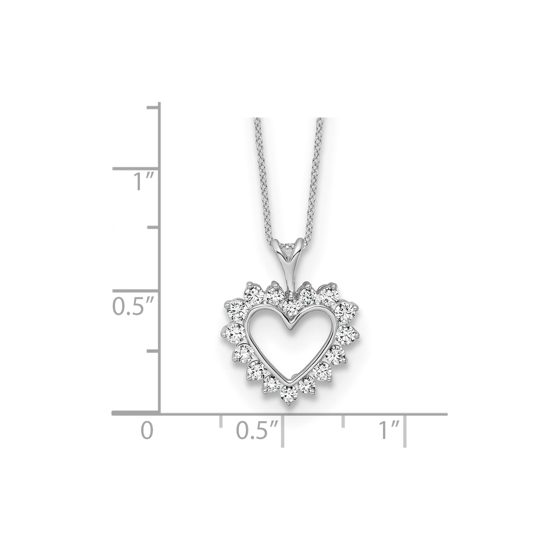1/2 carat Lab Grown Diamond Heart Necklace