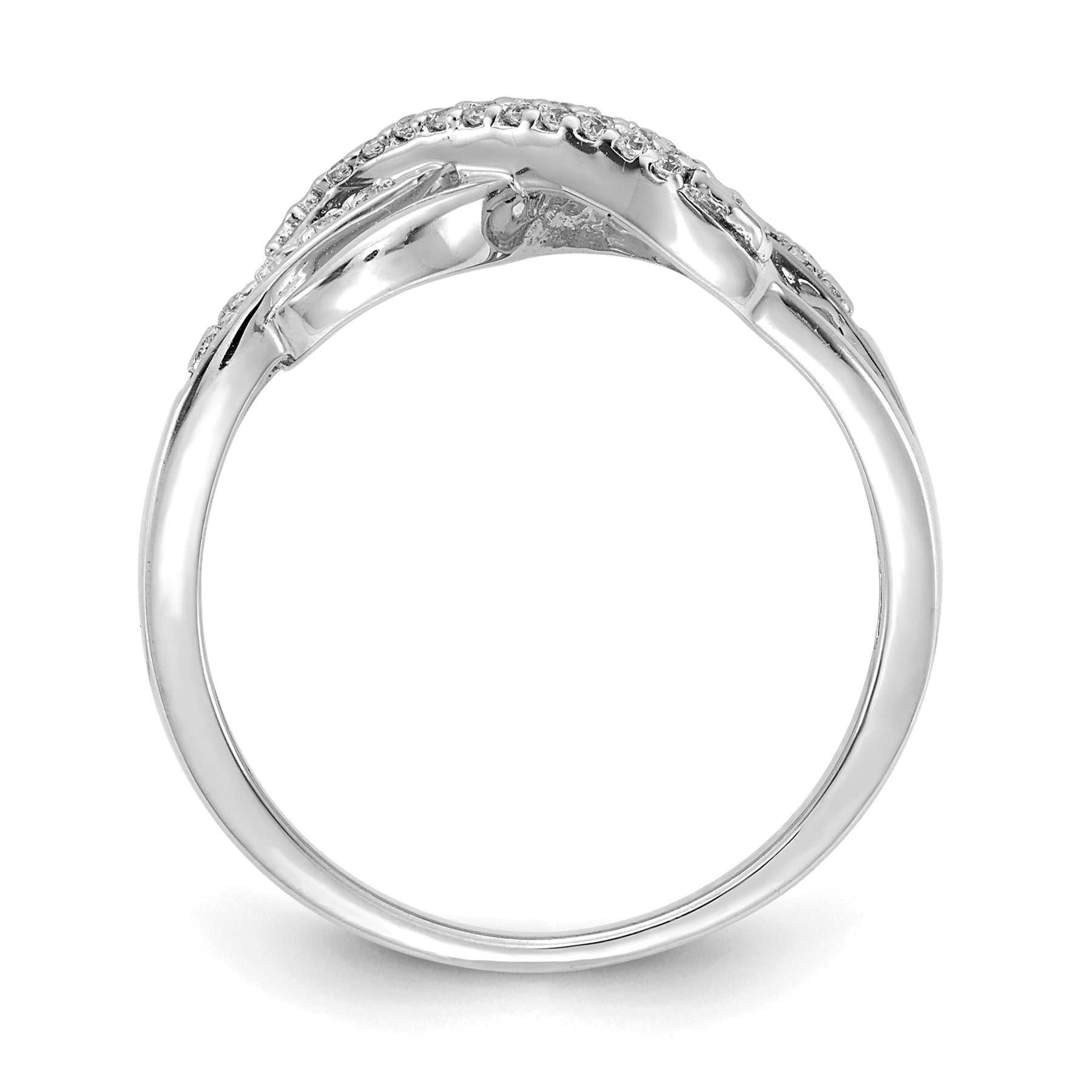 14k White Gold Lab Grown Diamond Infinity Symbol Ring