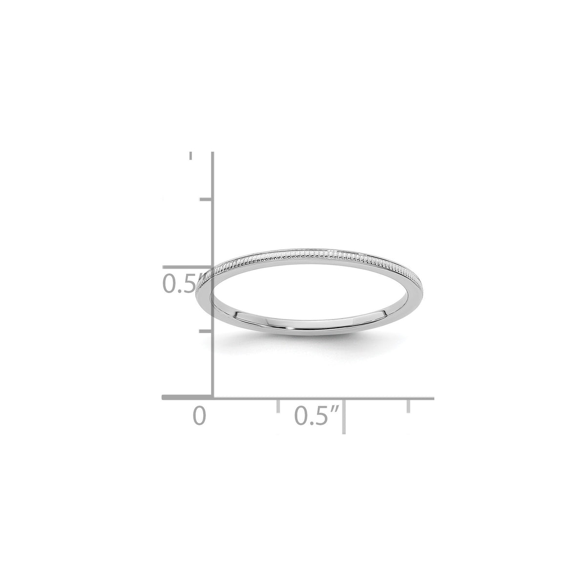 10K White Gold Stackable Ring