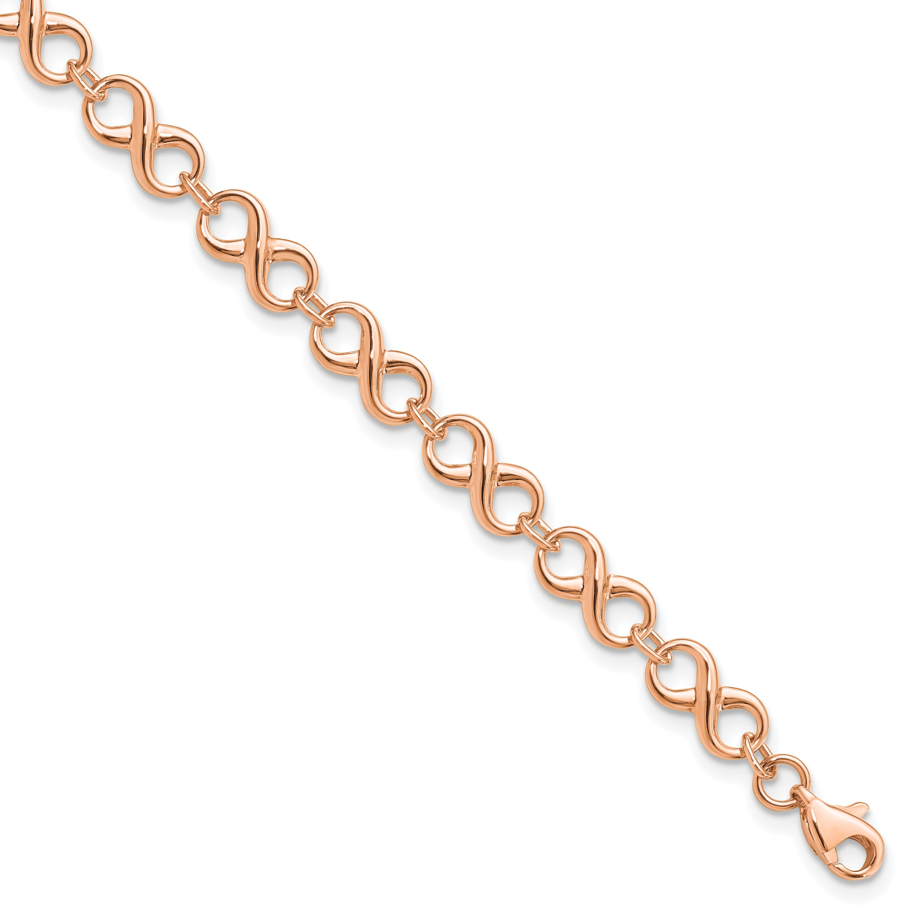 14K Rose Gold Infinity Link Bracelet