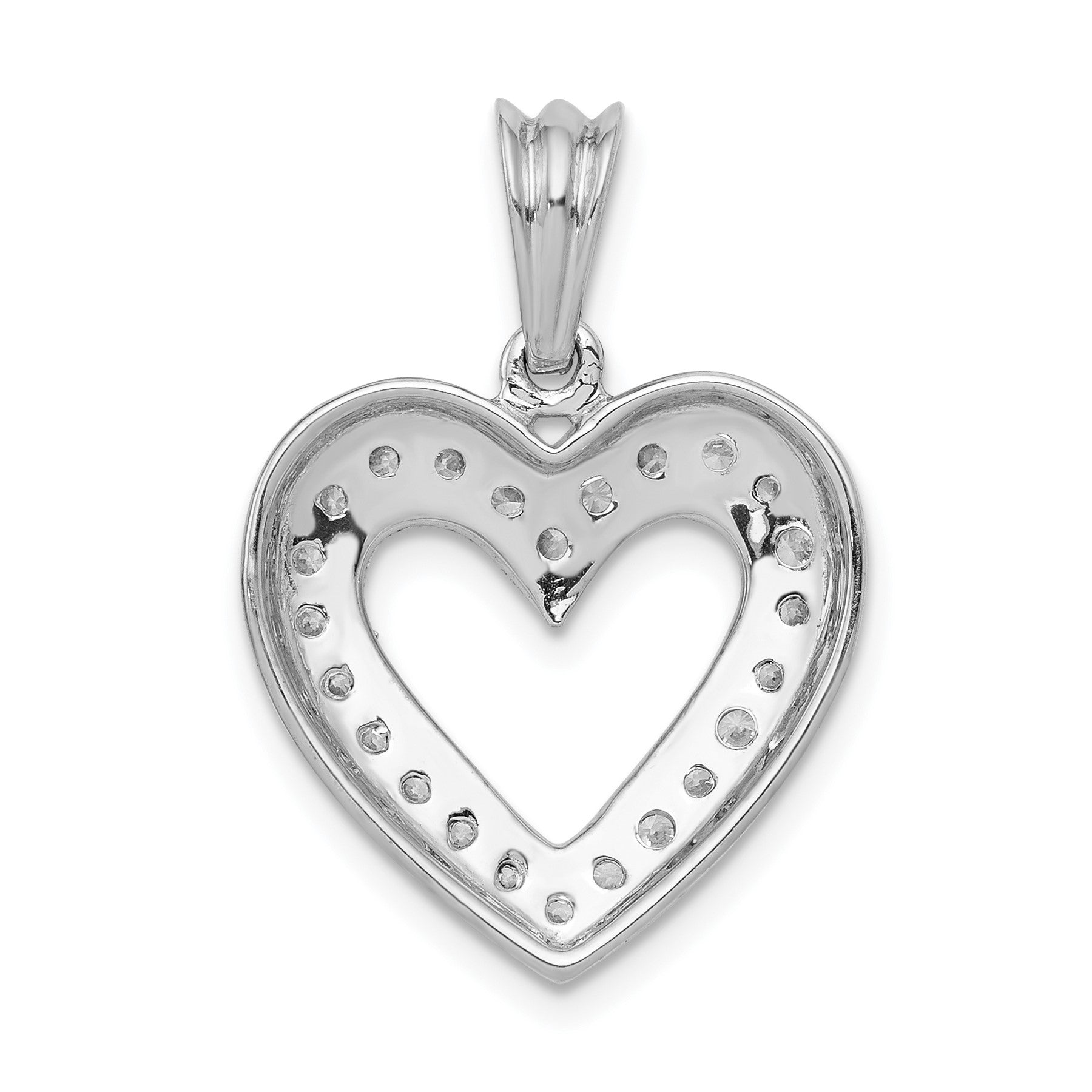 14k Gold Lab Grown Diamond Pave Heart Pendant